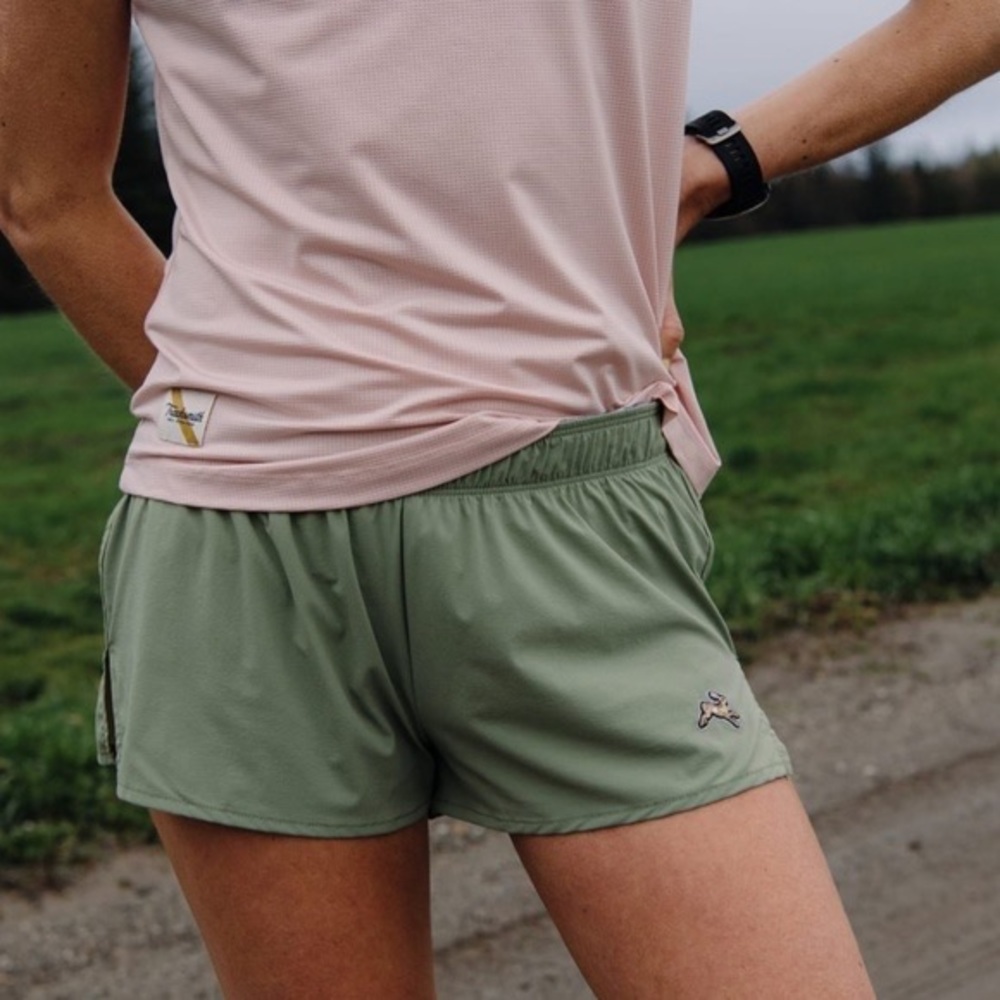 Tracksmith Run Cannonball Run Shorts in Olive